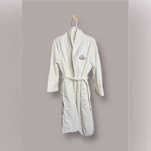Extra Soft White Quilted Bathrobe